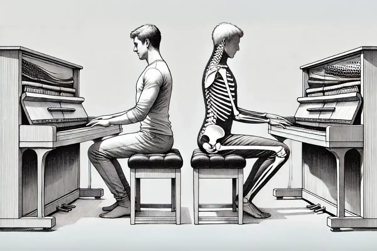 postura corretta al pianoforte come stare seduti al pianoforte